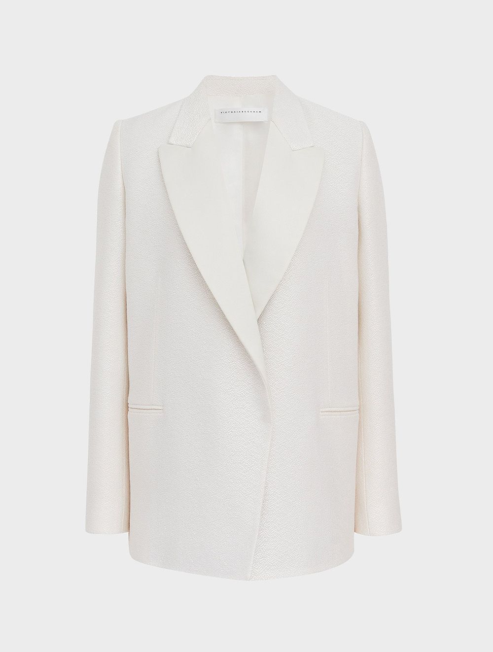 VICTORIA BECKHAM SATIN LAPEL TUXEDO JACKET, £1,490 (Dhs7,292)