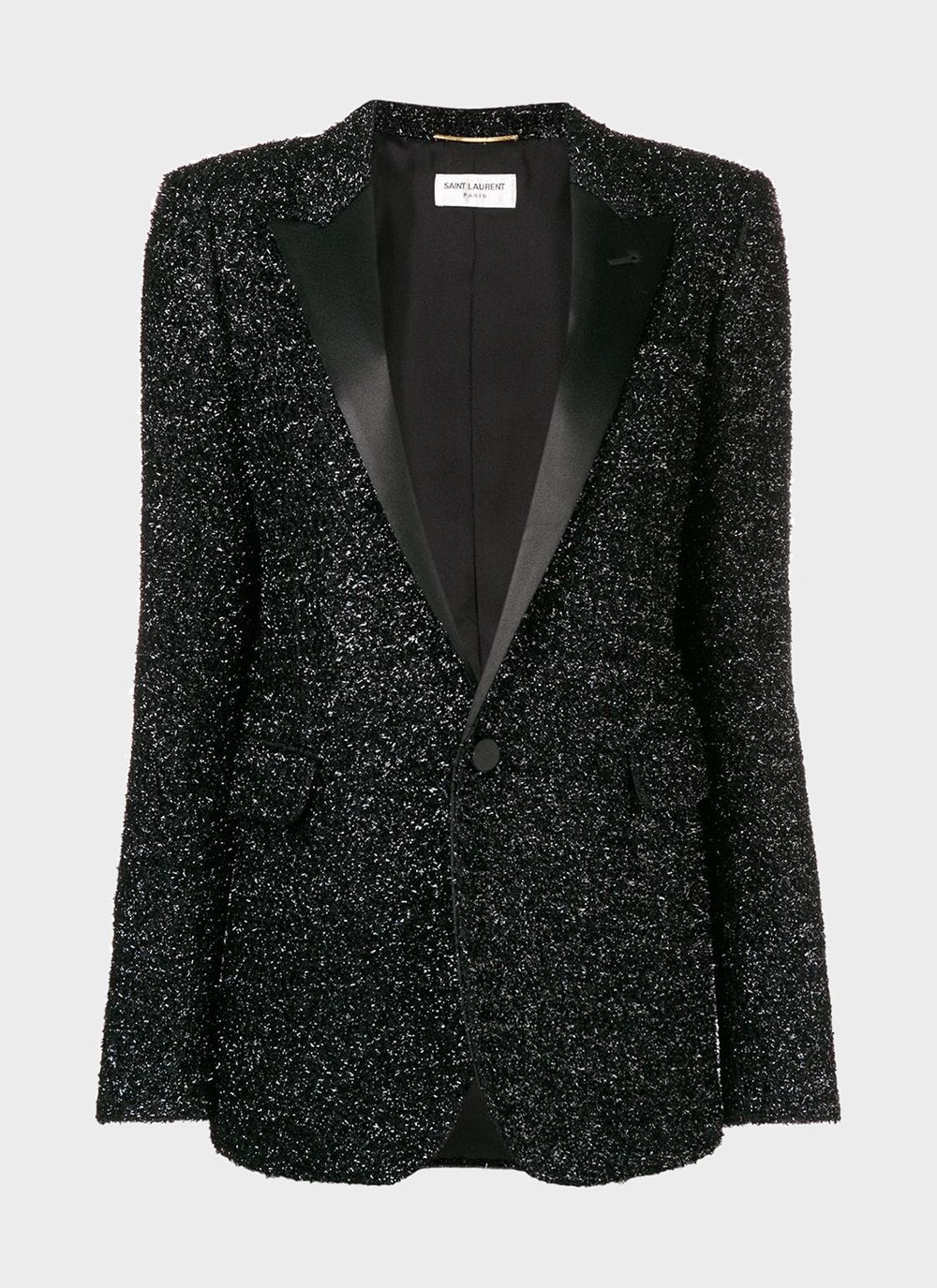 SAINT LAURENT, TUXEDO STYLE SEQUIN BLAZER, £2,178 (Dhs10,659)