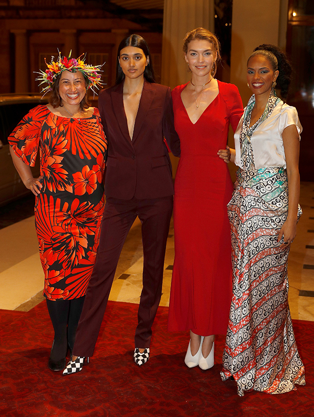 Marama Papau, Neelam Gill, Arizona Muse and Noella Coursaris Marama Papau, Neelam Gill, Arizona Muse and Noella Coursaris